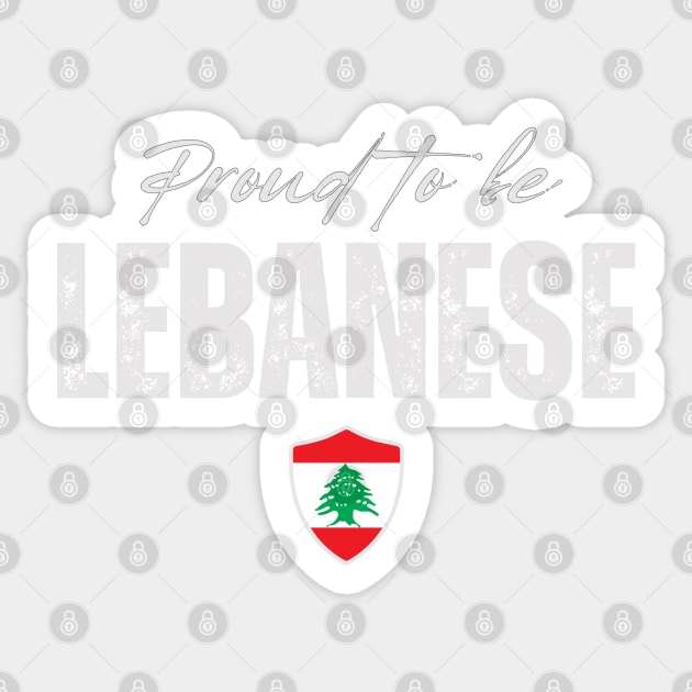 Proud lebanese, Lebanon flag Sticker by eka123